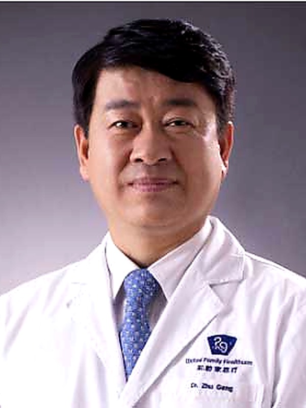 Official physician headshot used on Zhu Gang's Beijing United Family Hospital profile page.